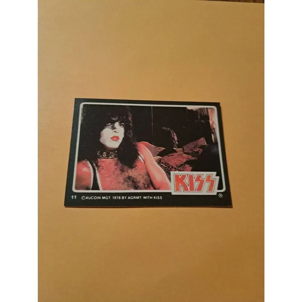 Vintage 1978 Aucoin Management AGRMT KISS Trading Card No 11 Collectible Rock